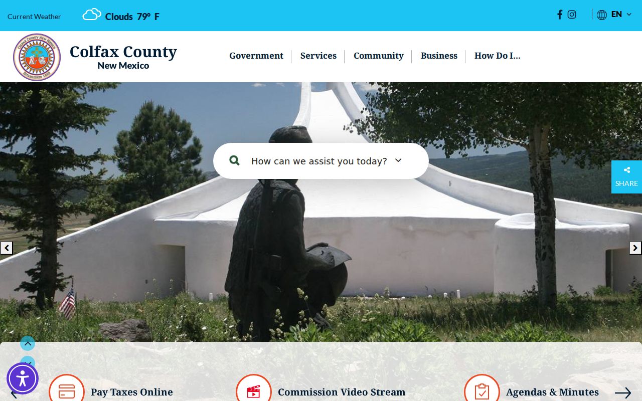 Colfax County criminal history government homepage